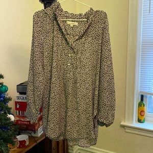 Loft L floral blouse